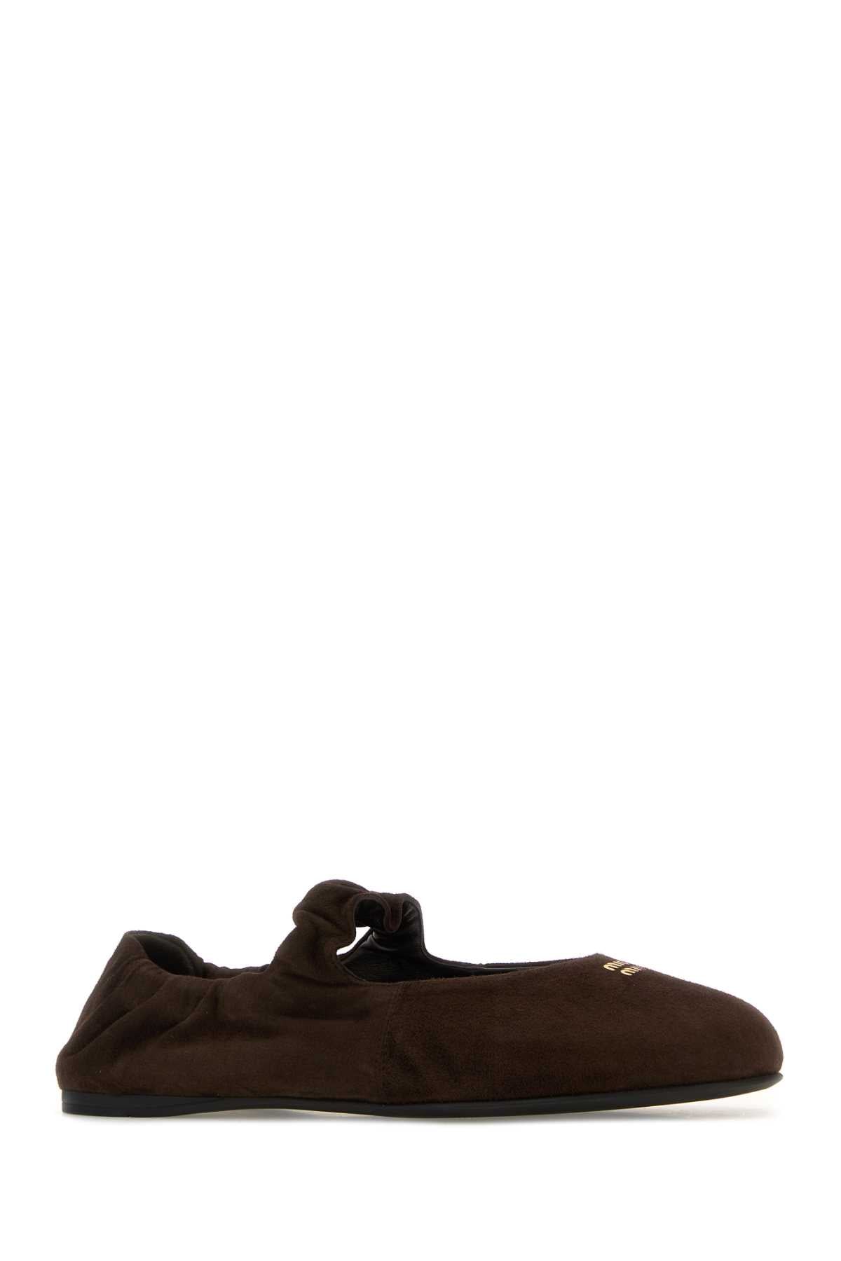 MIU MIU BALLERINE For Women Exterior: 100% Suede Interior: 100% Leather Sole: Rubber