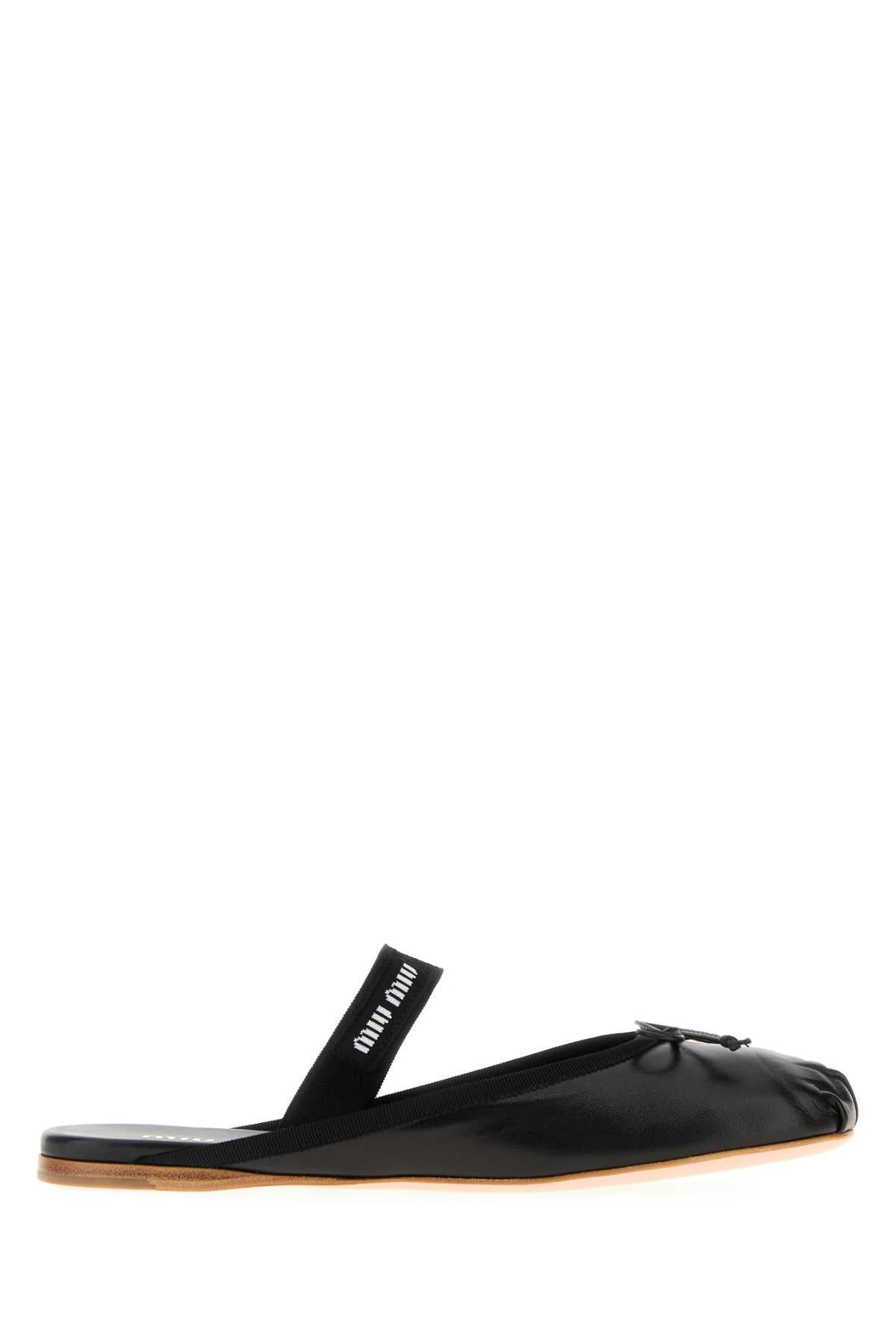 MIU MIU CALZATURE For Women Exterior: 100% Ovine leather Interior: 100% Leather Sole: Leather