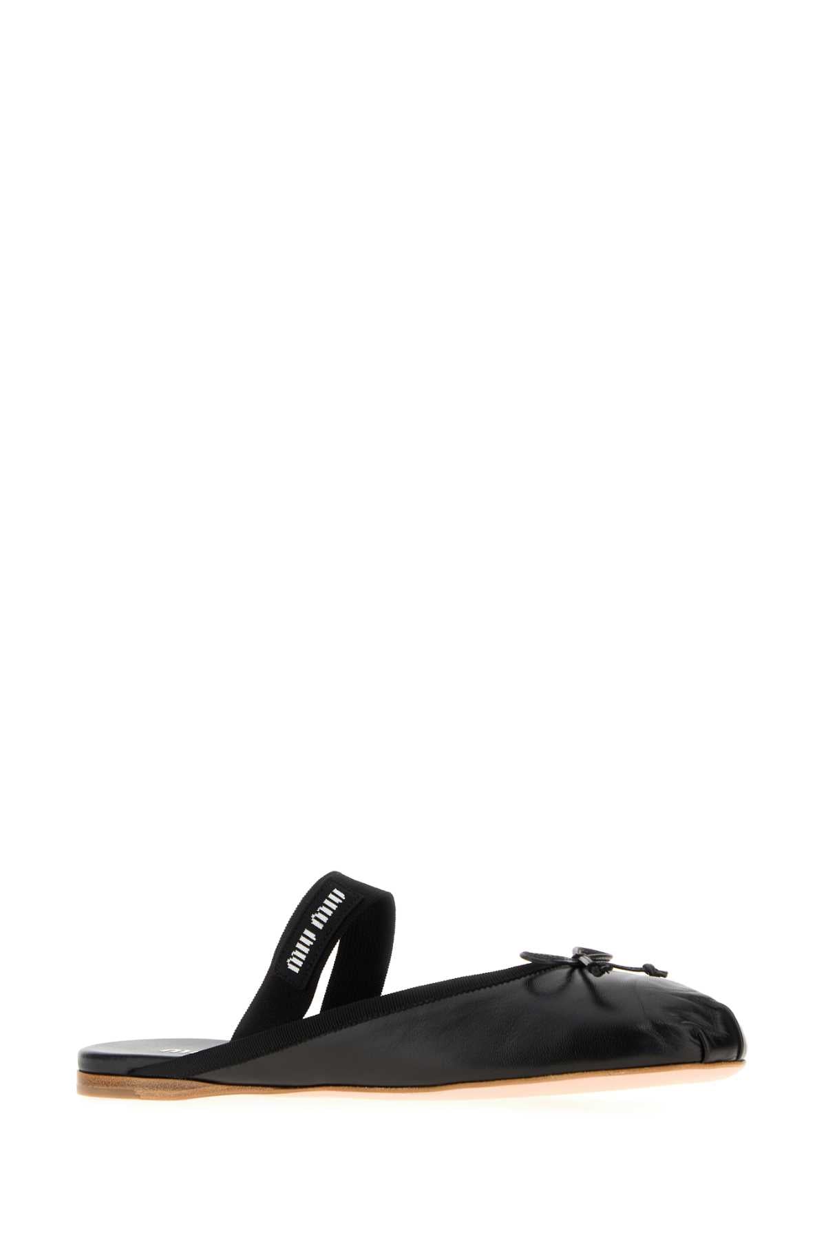 MIU MIU CALZATURE For Women Exterior: 100% Ovine leather Interior: 100% Leather Sole: Leather