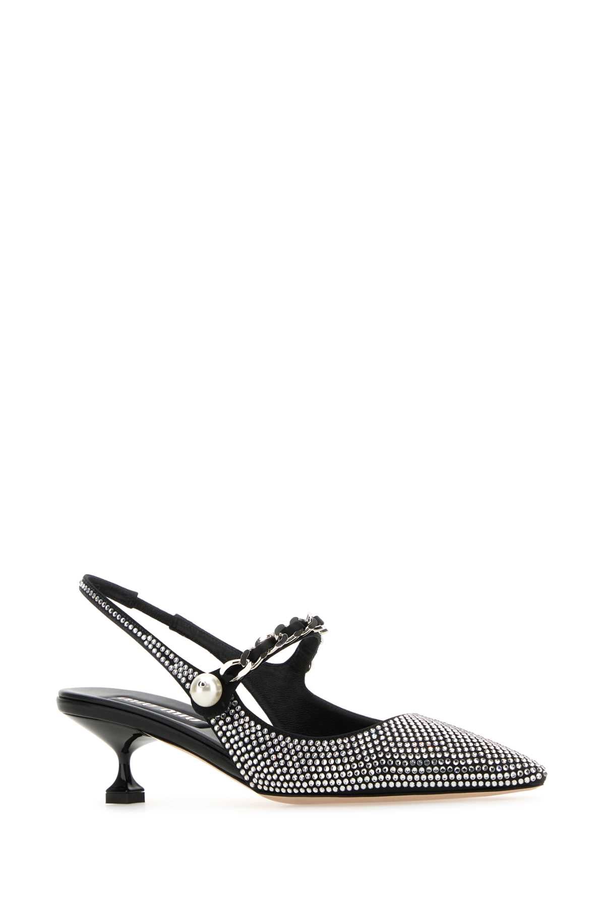 MIU MIU SCARPE CON TACCO For Women Exterior: 100% Fabric Interior: 100% Leather Sole: Leather