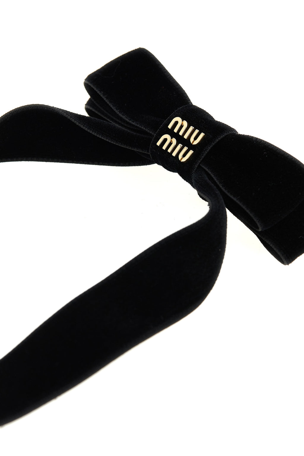 MIU MIU Velvet hair clip For Women 100% brass