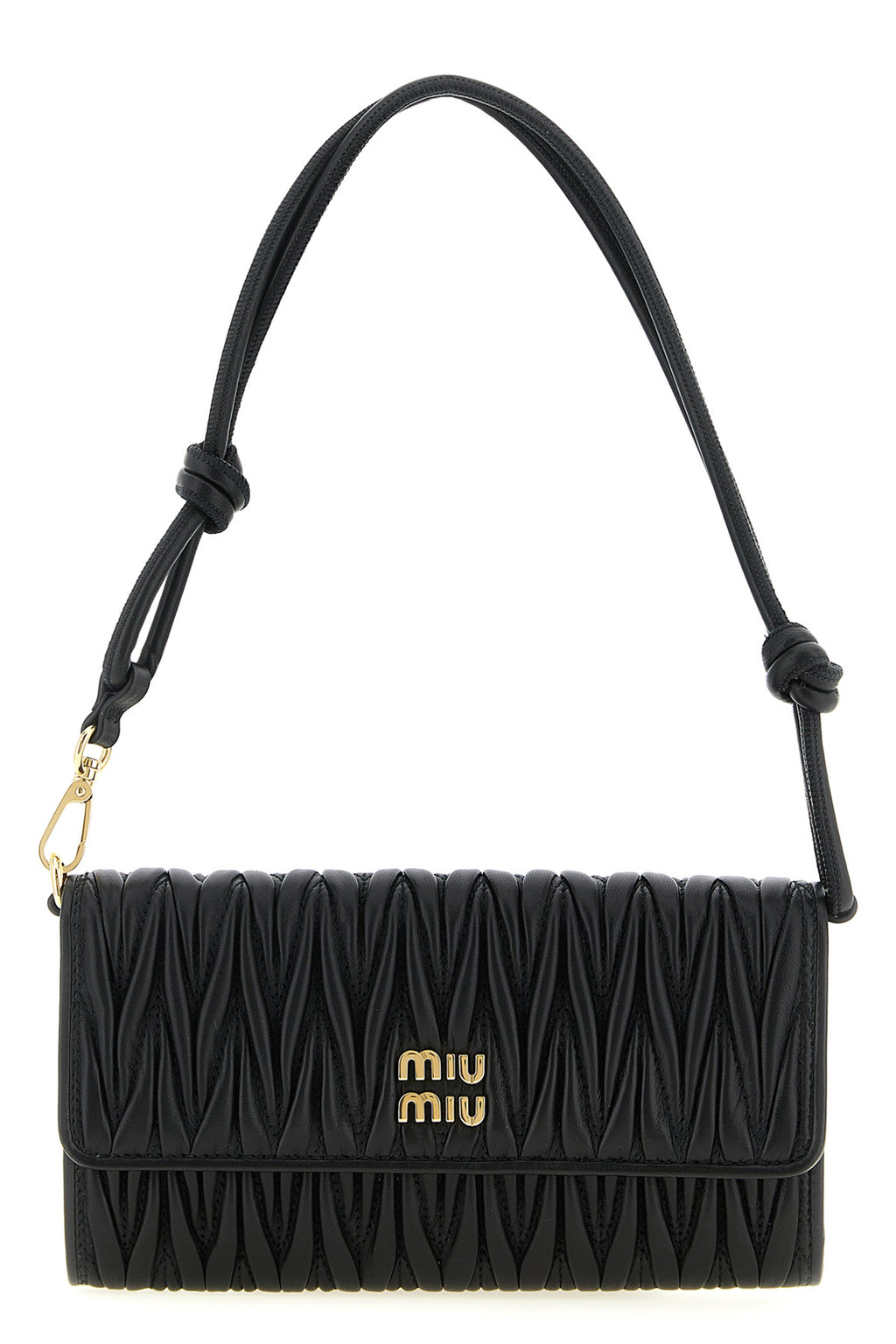 MIU MIU Wallet on chain nappa matelassé For Women 100% lamb leather (Ovis Aries)