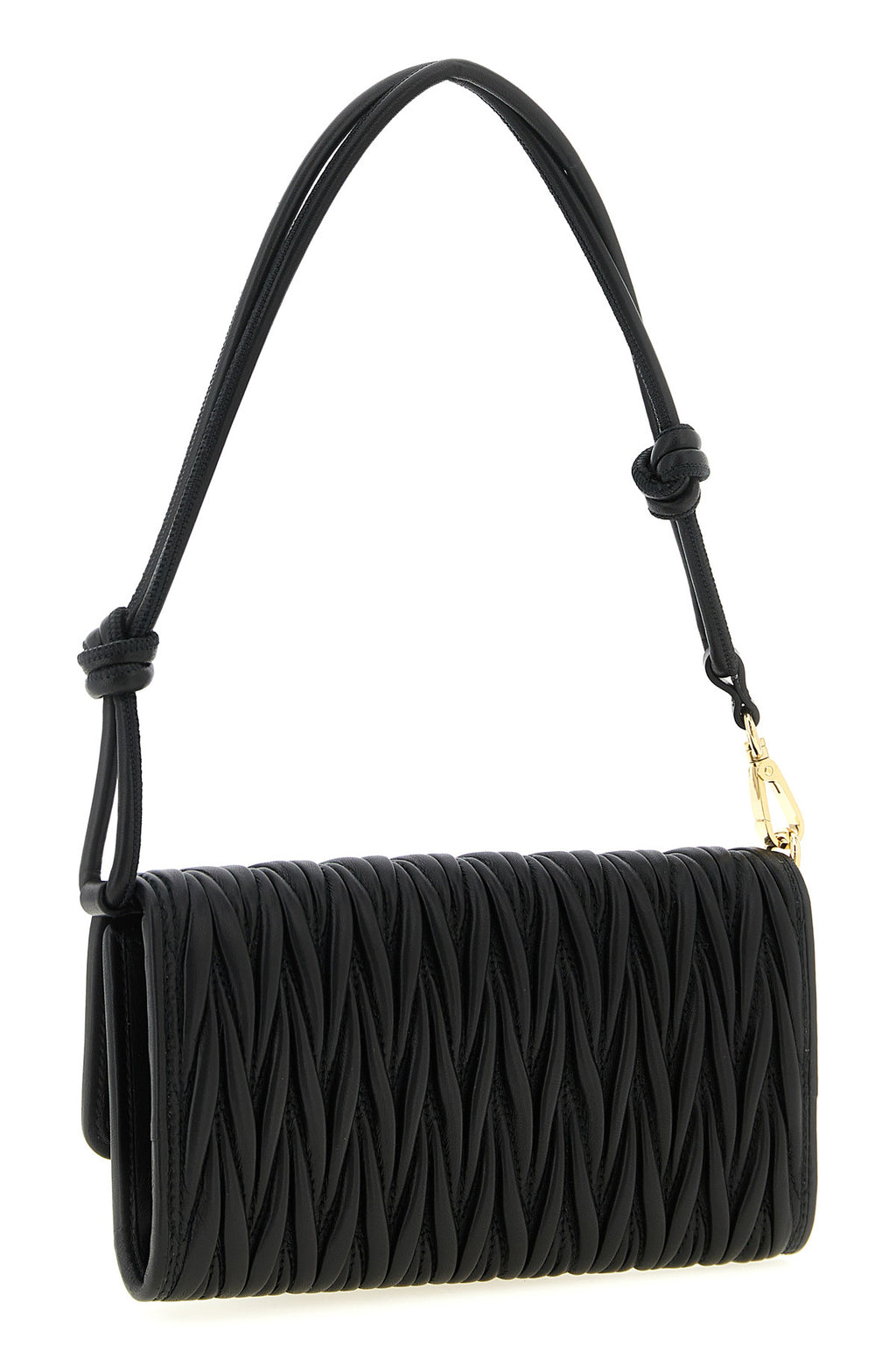 MIU MIU Wallet on chain nappa matelassé For Women 100% lamb leather (Ovis Aries)
