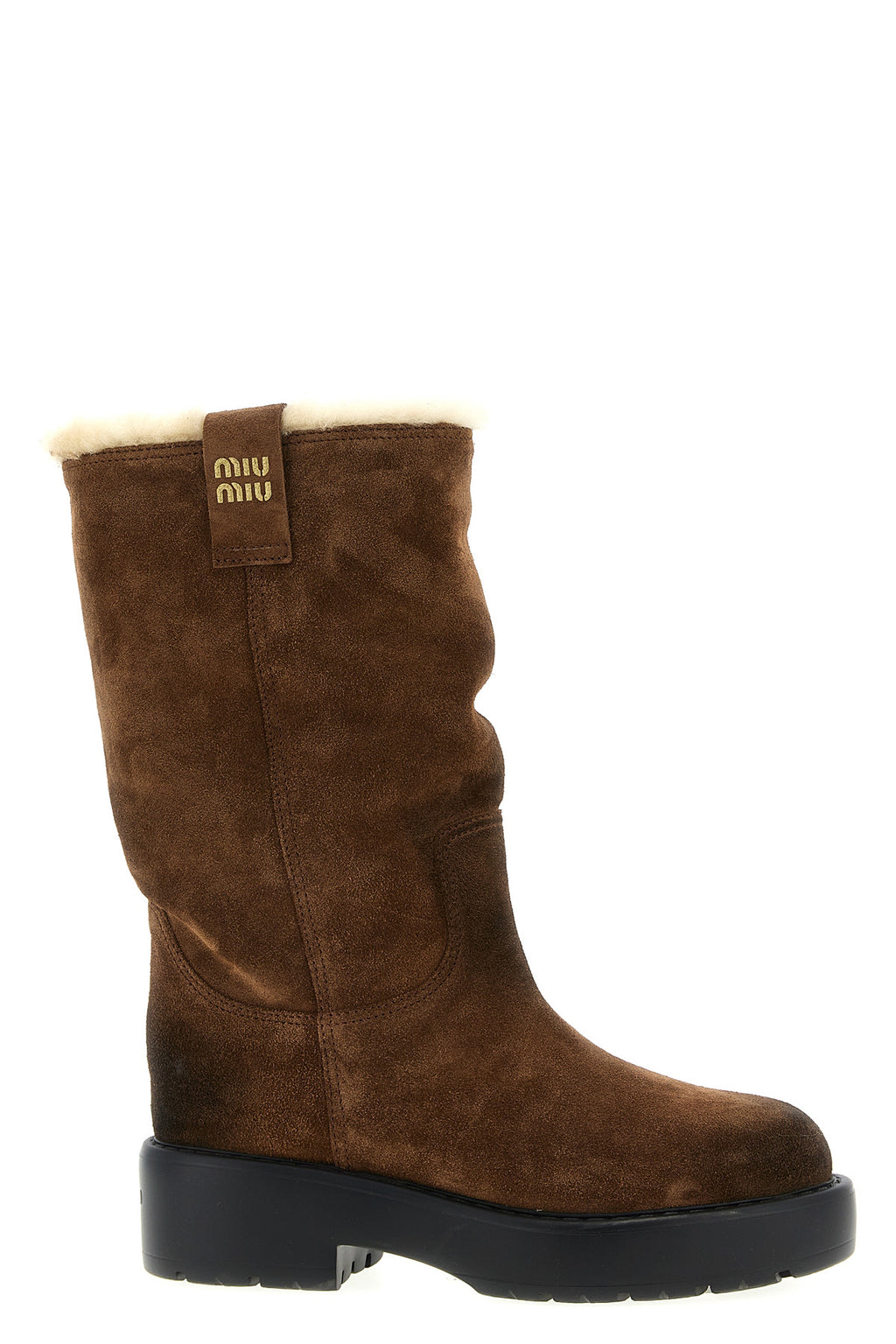 MIU MIU Suede boots For Women 100% calfskin leather (Bos Taurus)