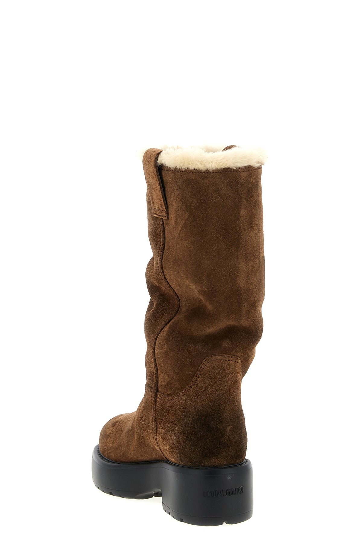 MIU MIU Suede boots For Women 100% calfskin leather (Bos Taurus)