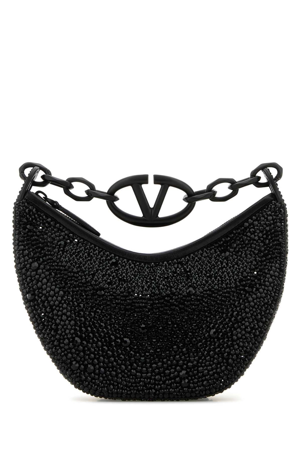 VALENTINO GARAVANI MINI HOBO | VLOGO MOON BA For Women Exterior: 100% Leather 100% Rhinestones Lining: 100% Leather Finishing: Enameled metal