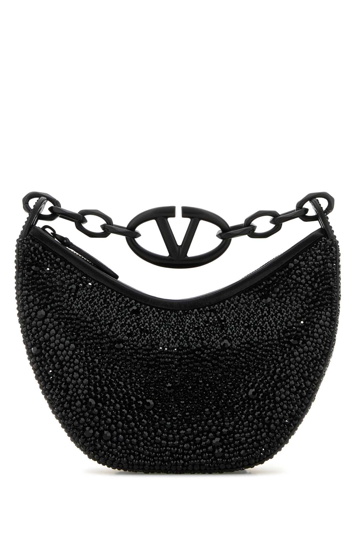 VALENTINO GARAVANI MINI HOBO | VLOGO MOON BA For Women Exterior: 100% Leather 100% Rhinestones Lining: 100% Leather Finishing: Enameled metal