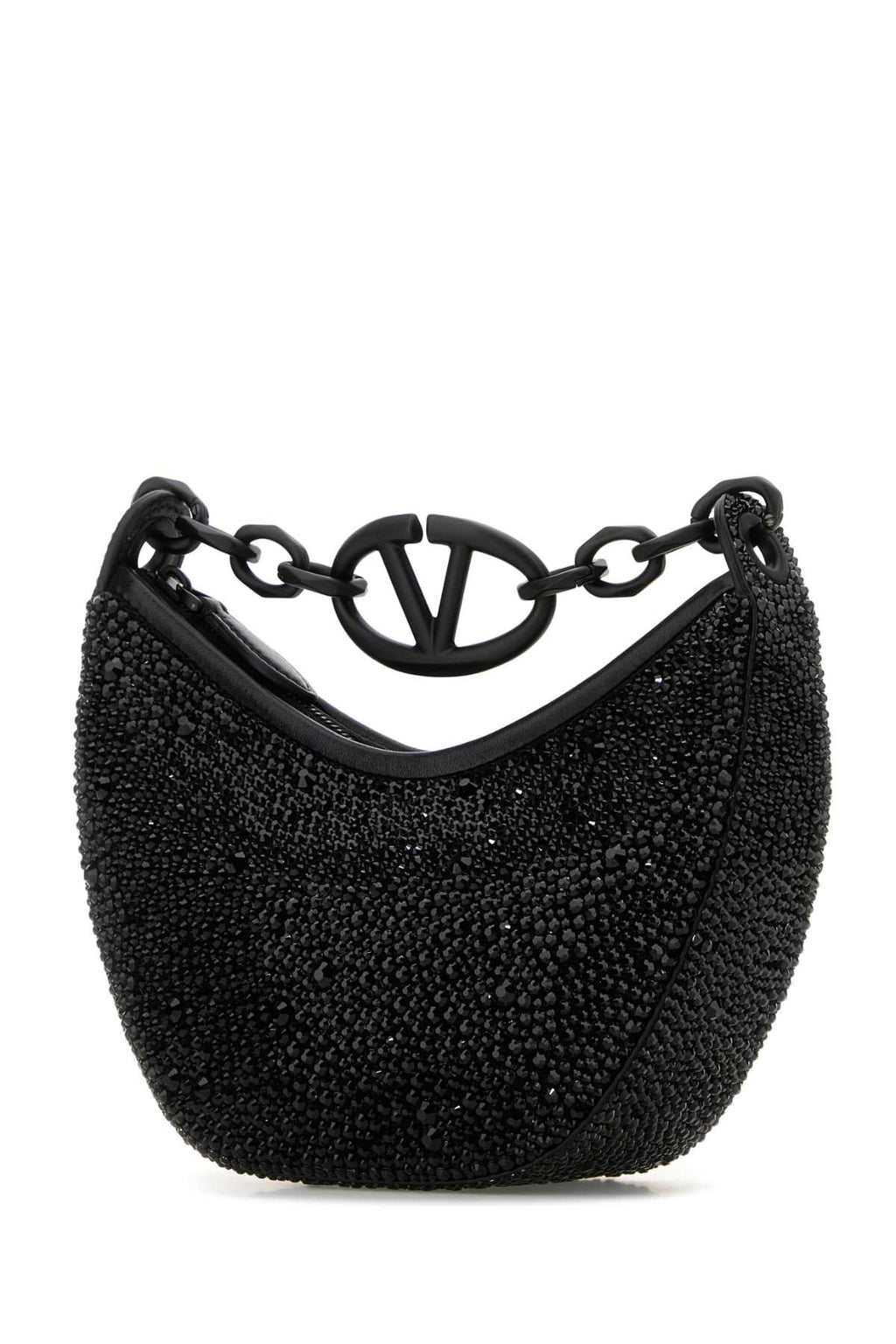 VALENTINO GARAVANI MINI HOBO | VLOGO MOON BA For Women Exterior: 100% Leather 100% Rhinestones Lining: 100% Leather Finishing: Enameled metal