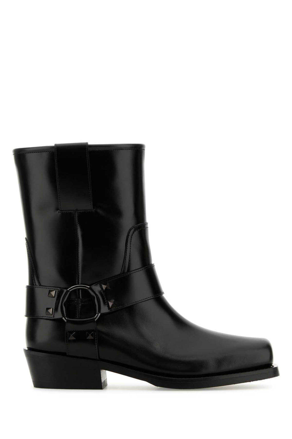 VALENTINO GARAVANI BIKER | ROCKSTUD | T. 40 For Women Exterior: 100% Leather Interior: 100% Leather Sole: Leather and Rubber