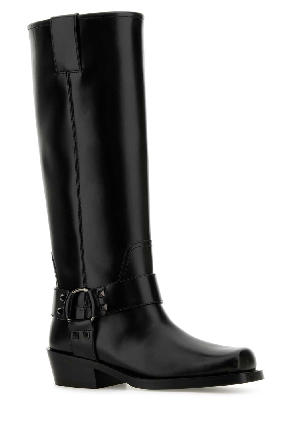 VALENTINO GARAVANI BIKER | ROCKSTUD | T. 40 For Women Exterior: 100% Leather Interior: 100% Leather Sole: Leather and Rubber