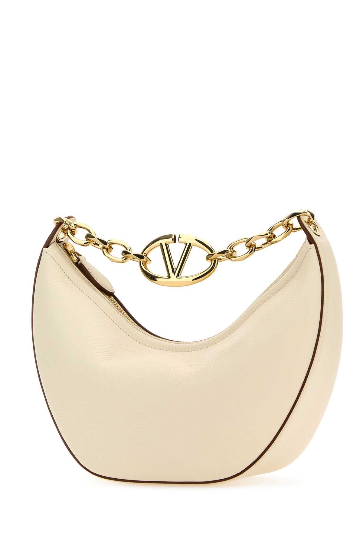 VALENTINO GARAVANI SMALL HOBO | VLOGO MOON B For Women Exterior: 100% Leather Lining: 100% Nappa leather Finishing: Golden metal