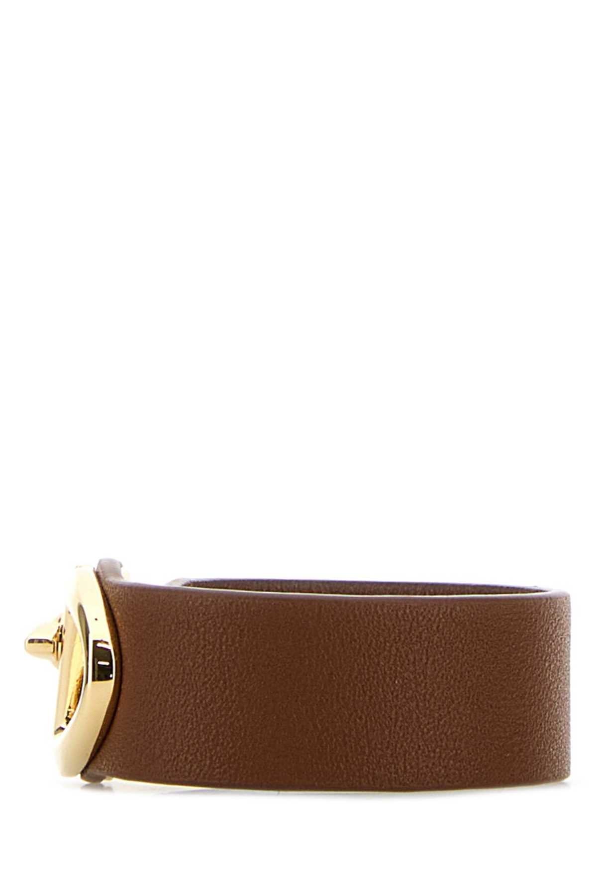 VALENTINO GARAVANI LEATHER BRACELET | VLOGO For Women Exterior: 100% Leather Finishing color: Golden metal
