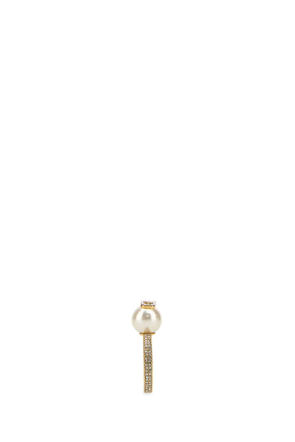 VALENTINO GARAVANI RING (PERLA 10mm) | VLOGO For Women Exterior: 100% Metal 100% Pearl 100% Rhinestones Finishing color: Gold