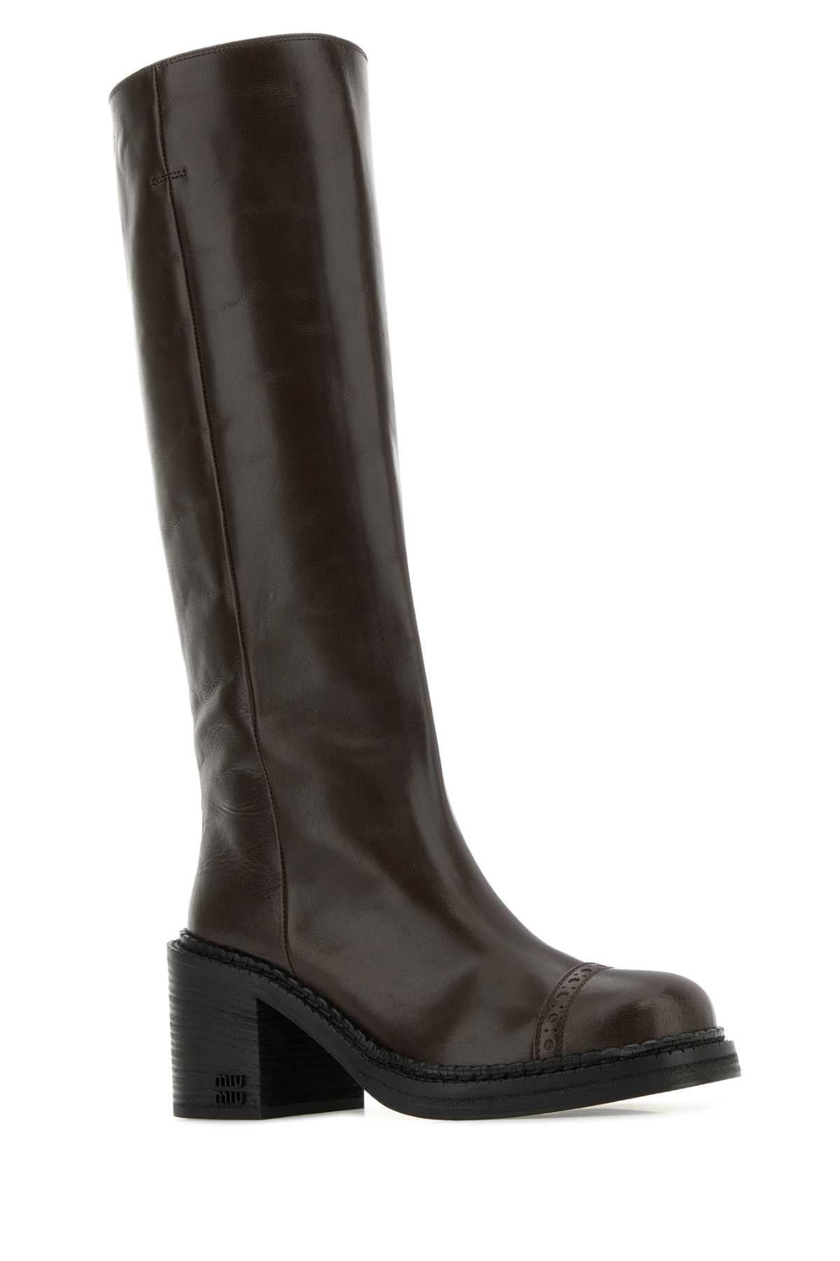 MIU MIU STIVALI For Women Exterior: 100% Leather Interior: 100% Leather Sole: Rubber