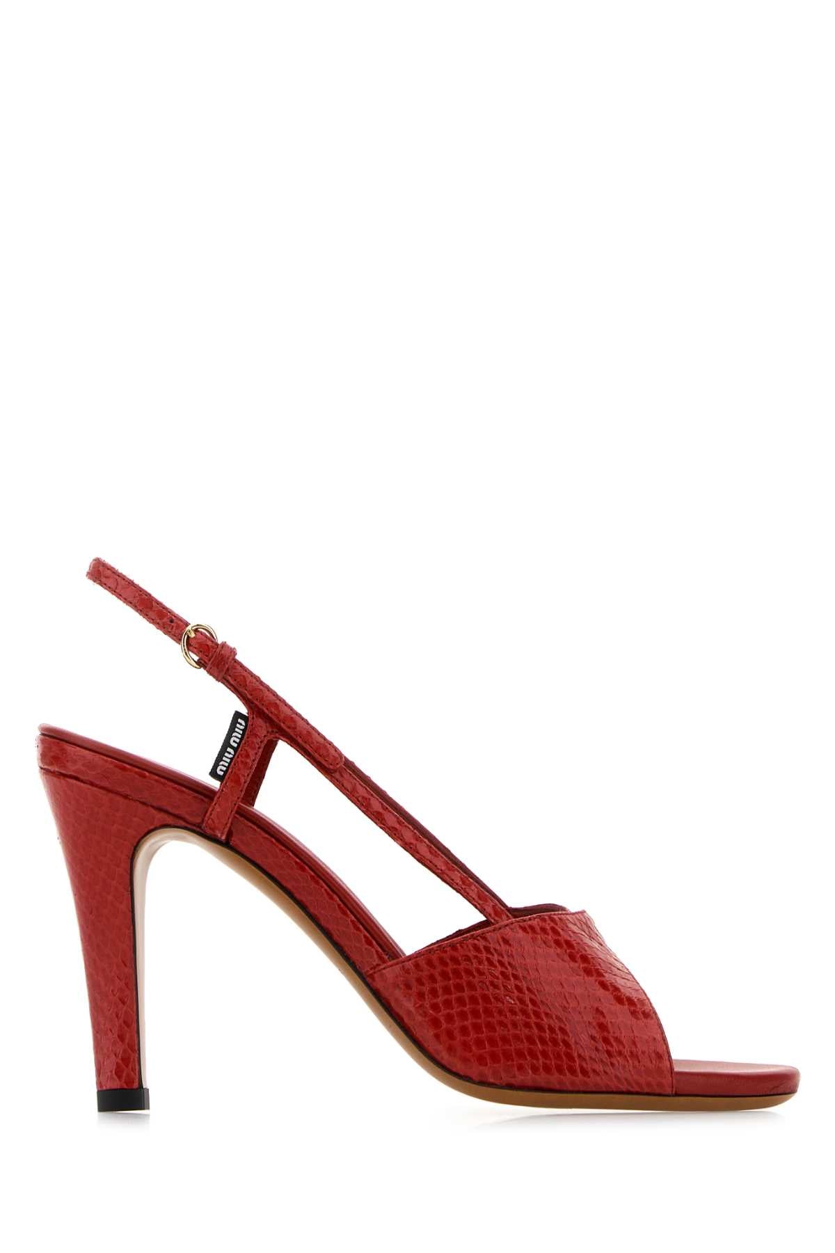 MIU MIU SANDALI For Women Exterior: 100% Leather Interior: 100% Leather Sole: Leather