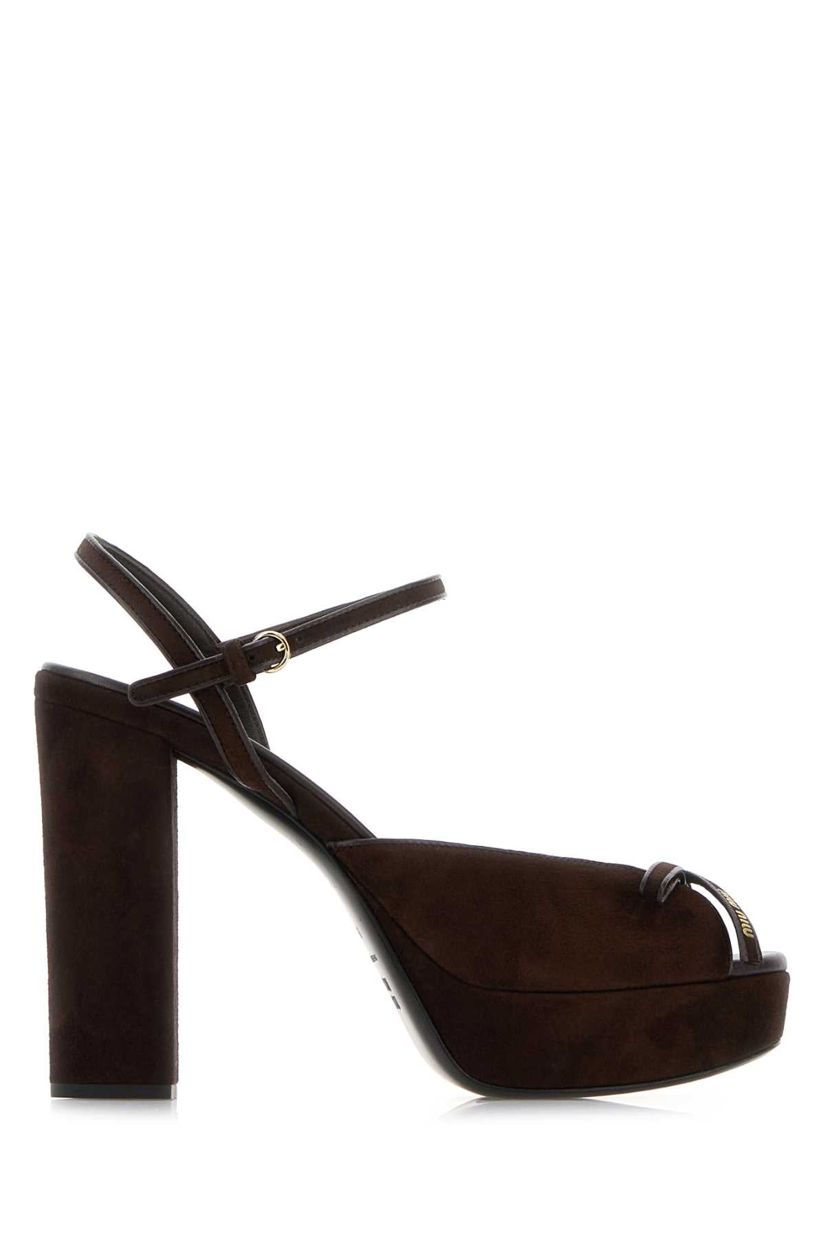 MIU MIU SANDALI For Women Exterior: 100% Suede Interior: 100% Leather Sole: Leather and Rubber