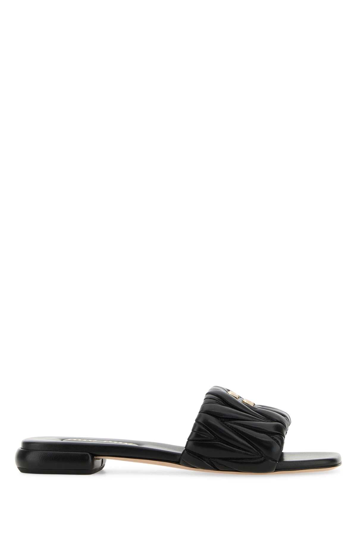 MIU MIU CIABATTE For Women 100%LAMBLEATHER