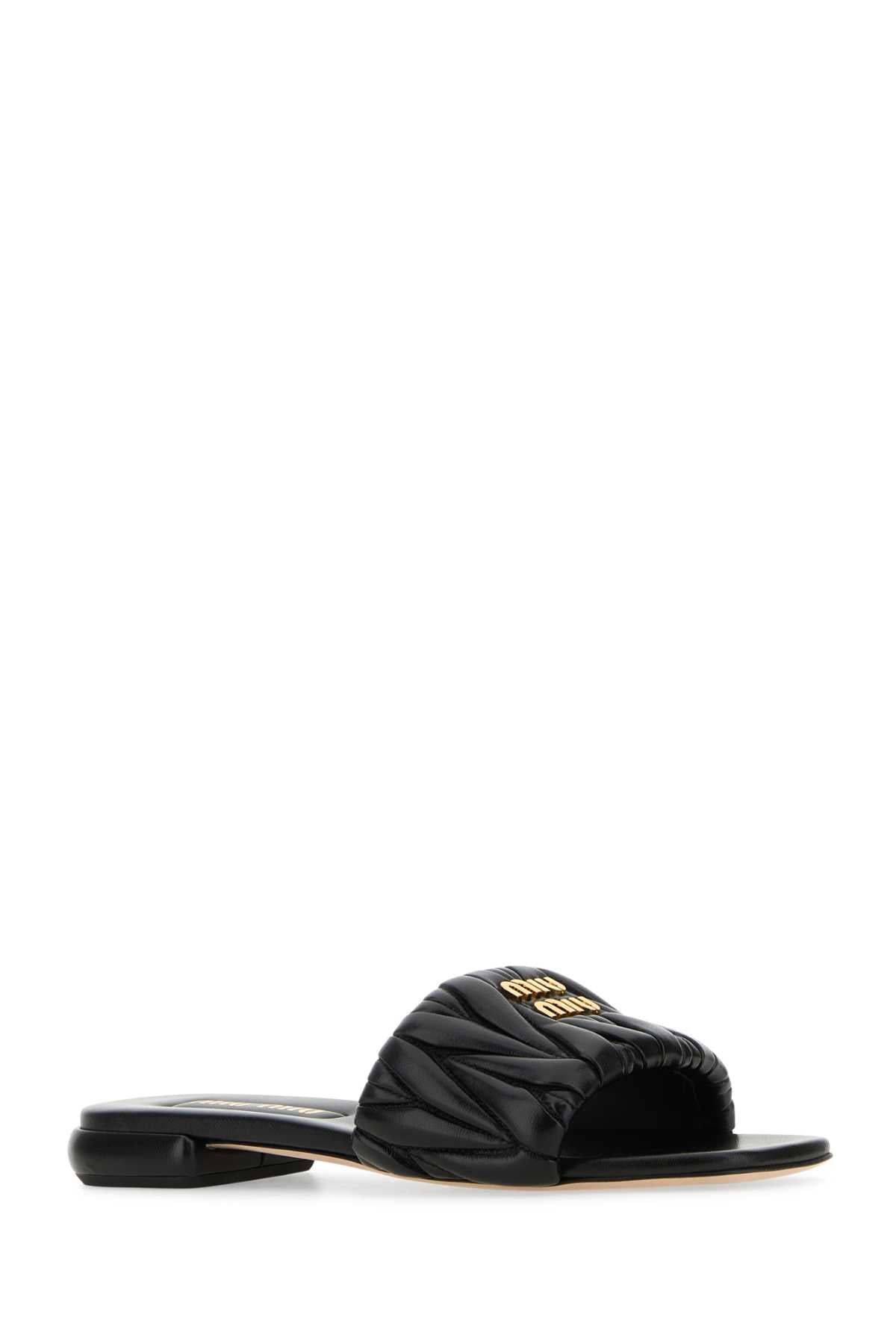 MIU MIU CIABATTE For Women 100%LAMBLEATHER