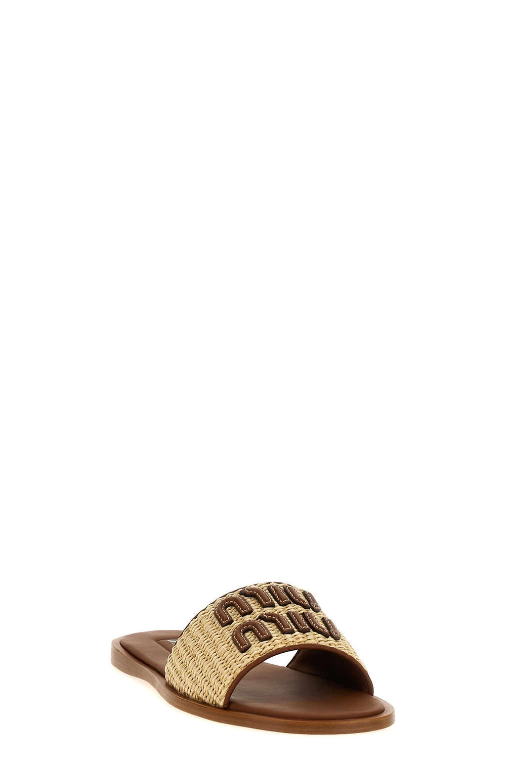 MIU MIU Logo sandals For Women 100% polyamide