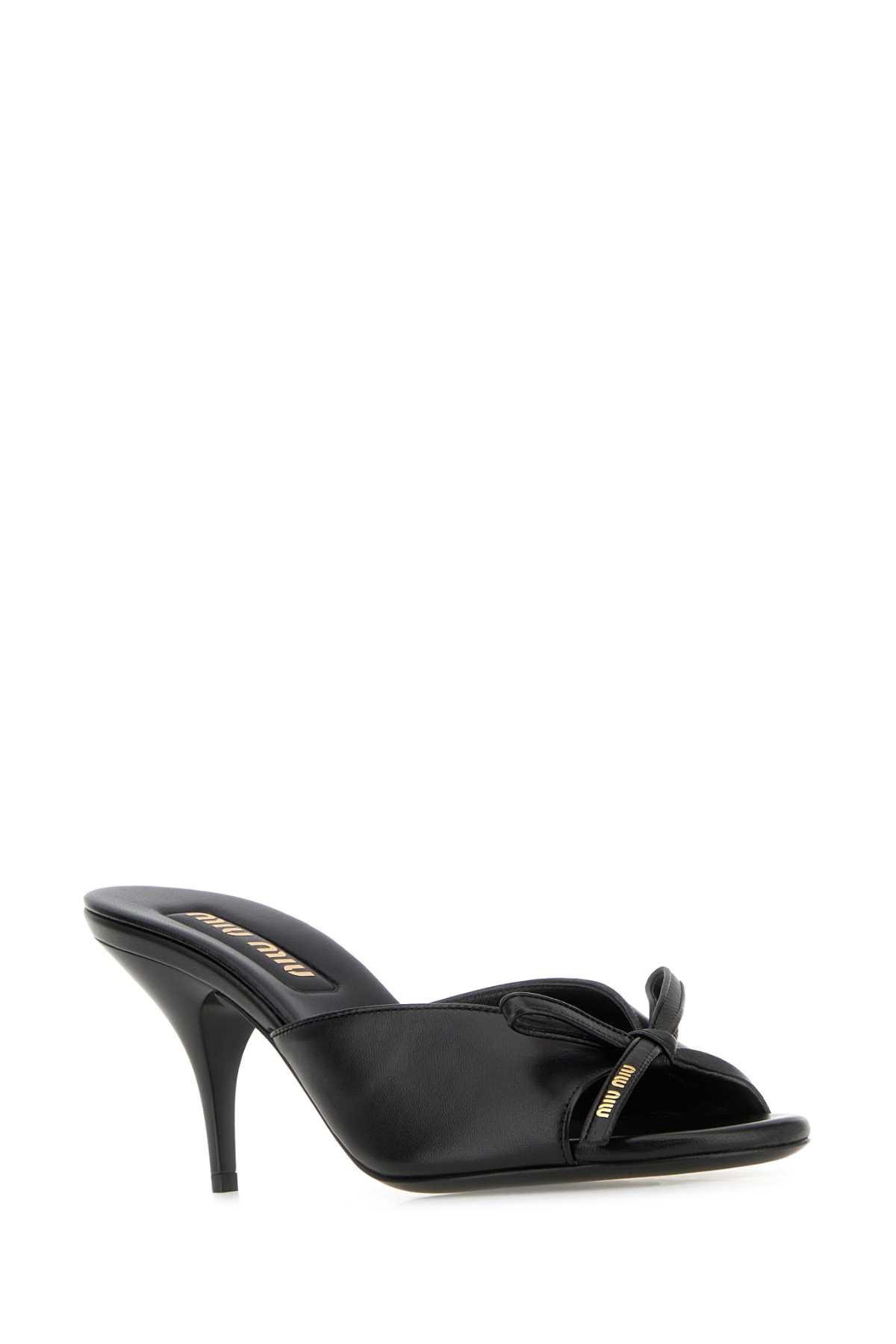 MIU MIU CIABATTE For Women Exterior: 100% Lamb Interior: 100% Leather Sole: Leather
