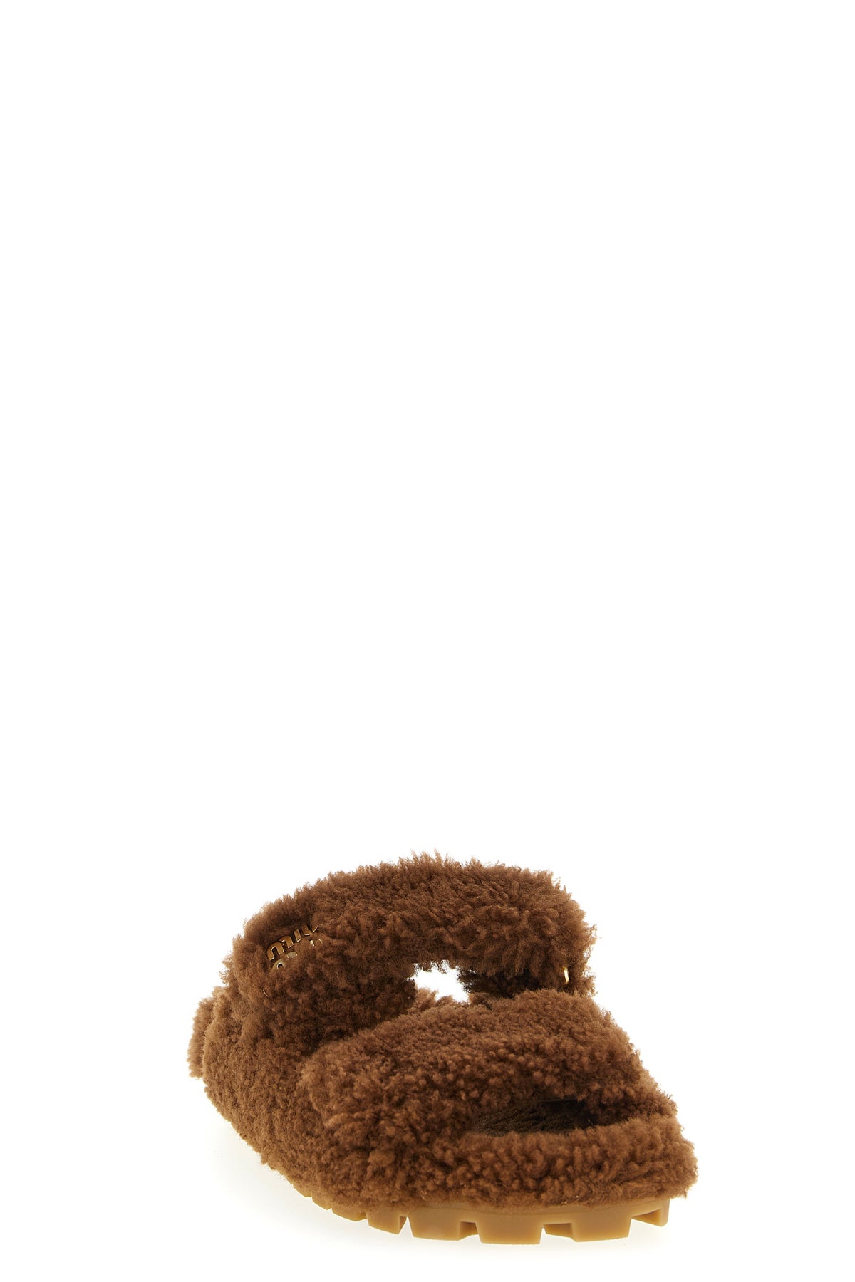 MIU MIU Shearling sandals For Women 100% ovis aries