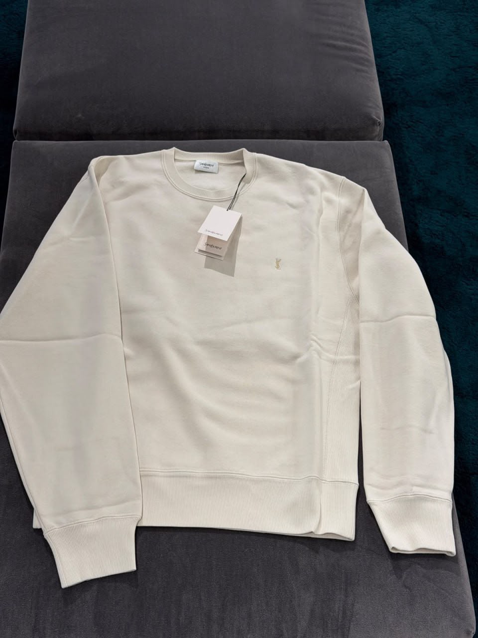 Embroidered Monogram Sweatshirt in Organic Cotton