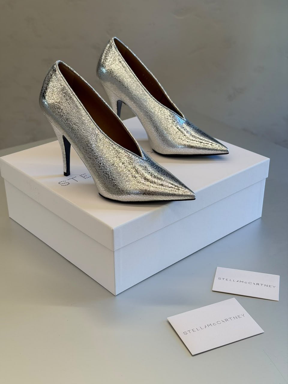 Metallic Faux Leather Pumps