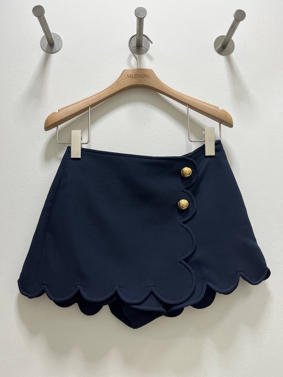 Scalloped Crepe Couture Skort
