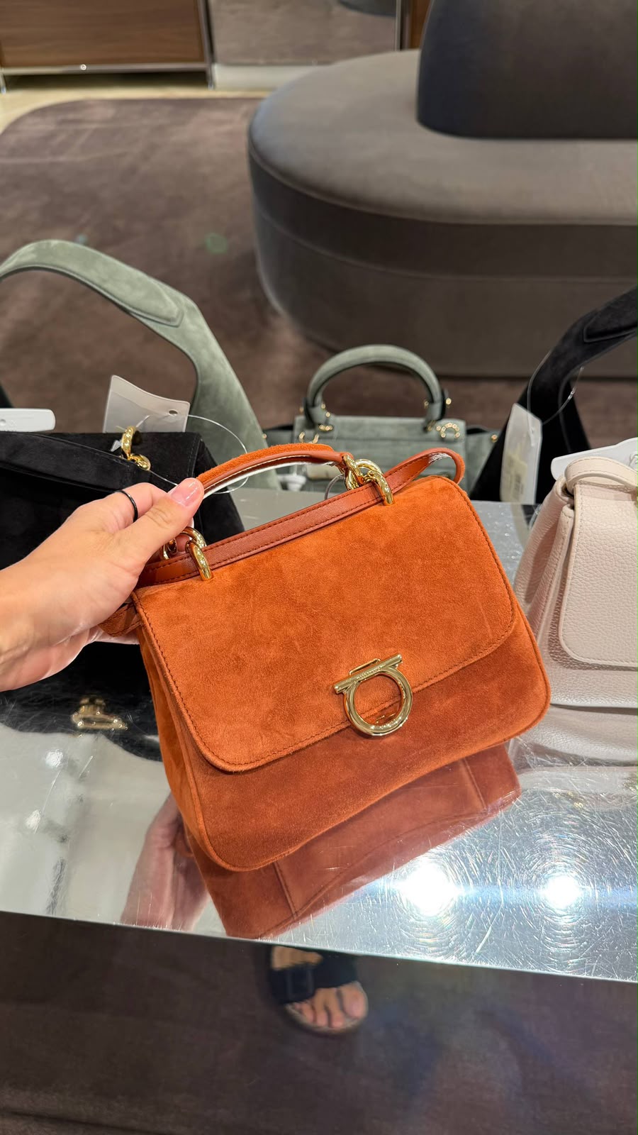 Ferragamo Gancini Top Handle Bag