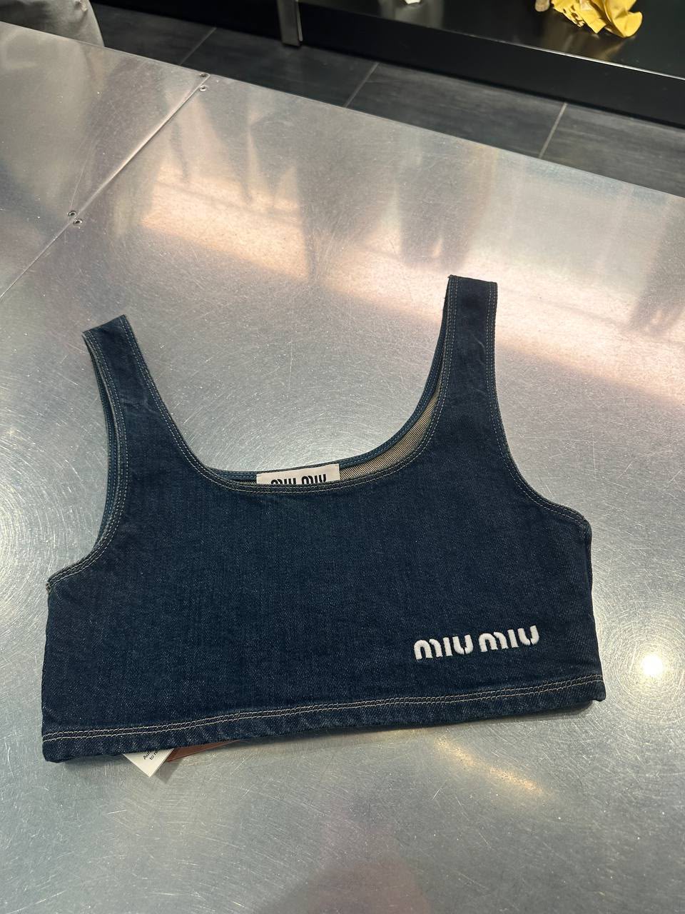 Denim crop top
