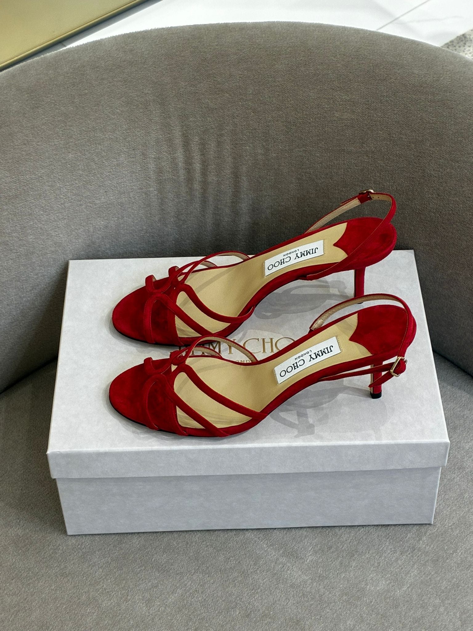 Jimmy Choo Suede Slingback Sandals