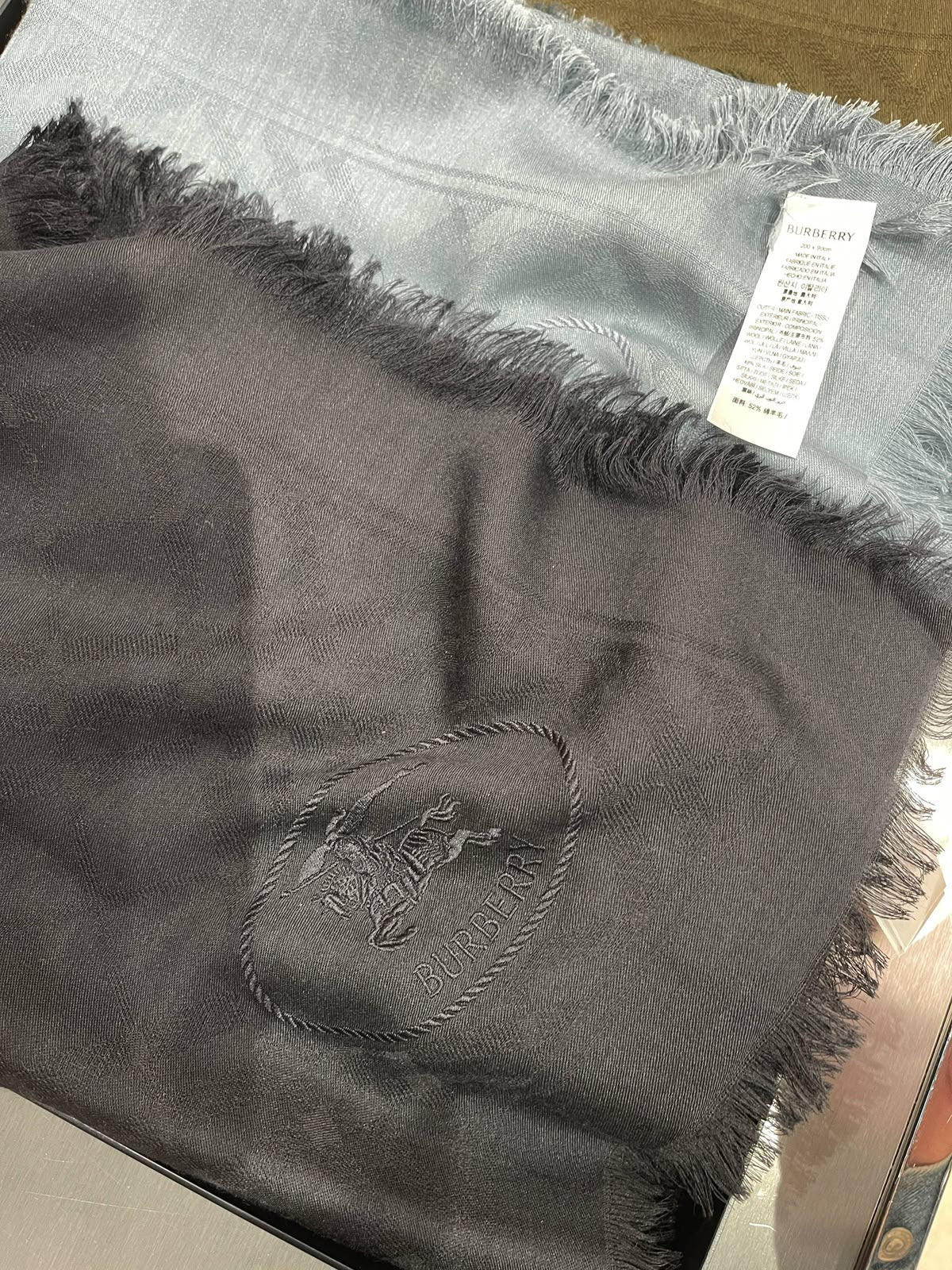 Equestrian Knight Logo Jacquard Scarf