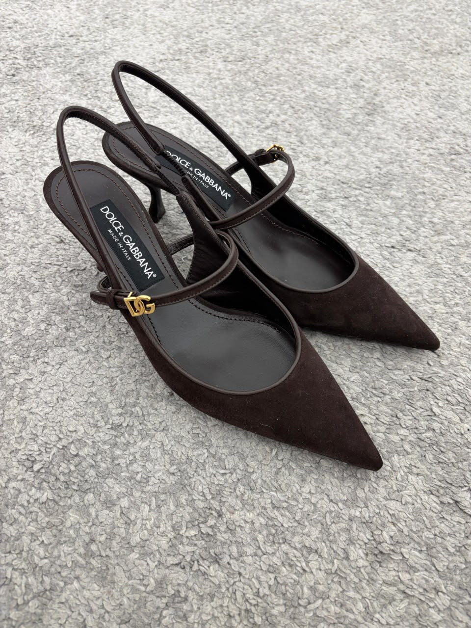 DG Logo Slingback Pumps in Suede