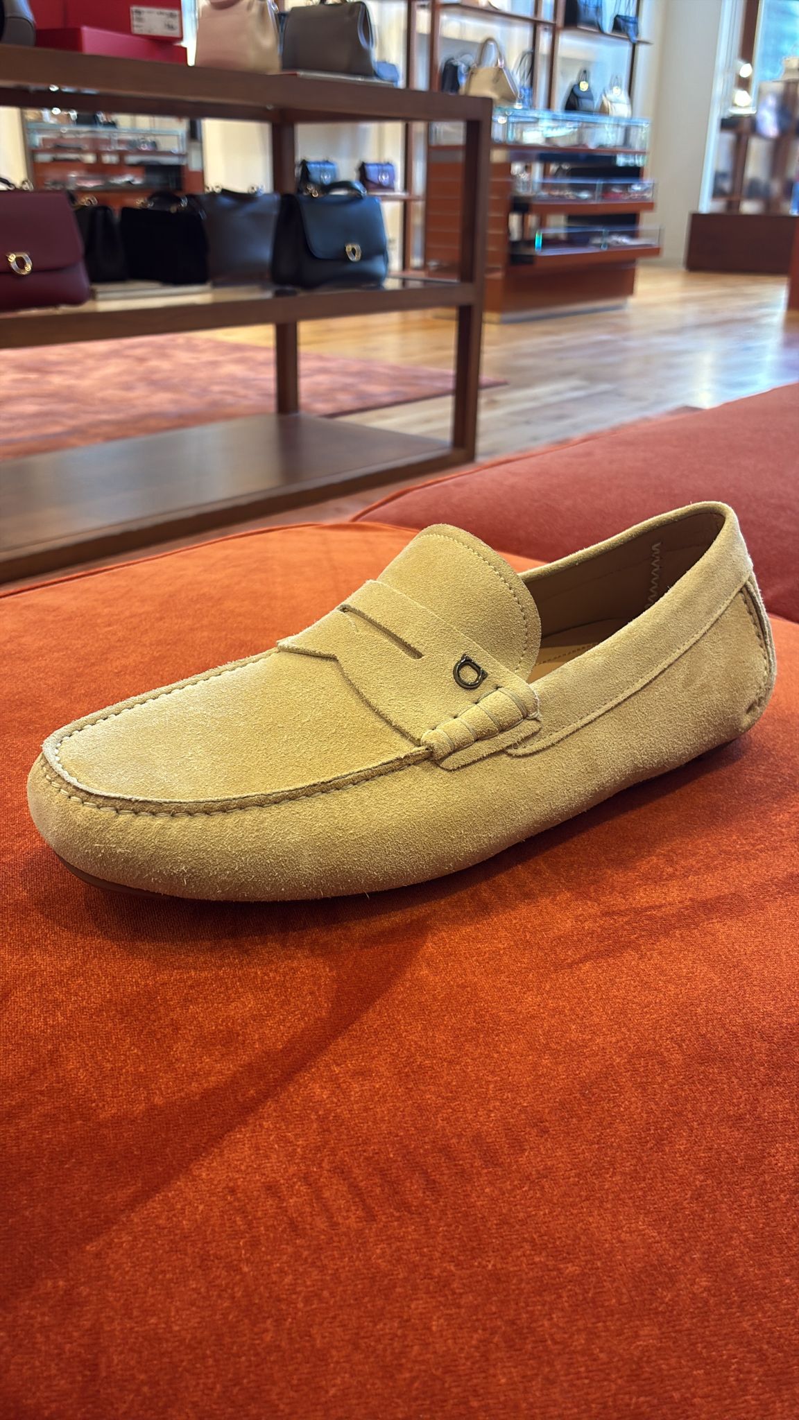 Ferragamo Gancini Suede Loafer