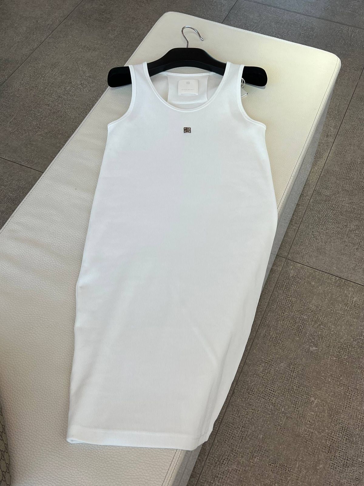 Ribbed Tank Dress with 4G Emblem