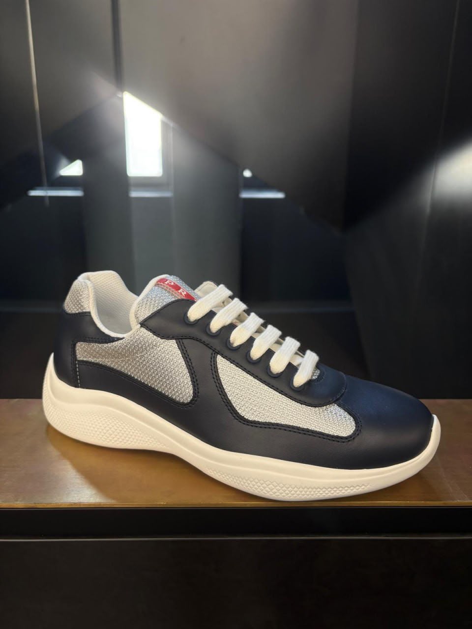 Downtown Leather and Fabric Sneakers
