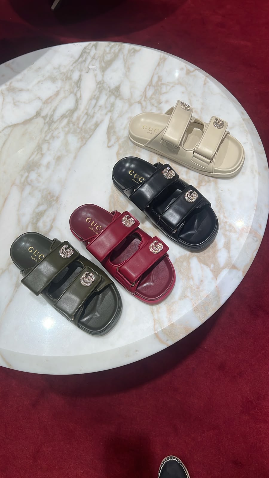 Women's Slide Sandal with Double G