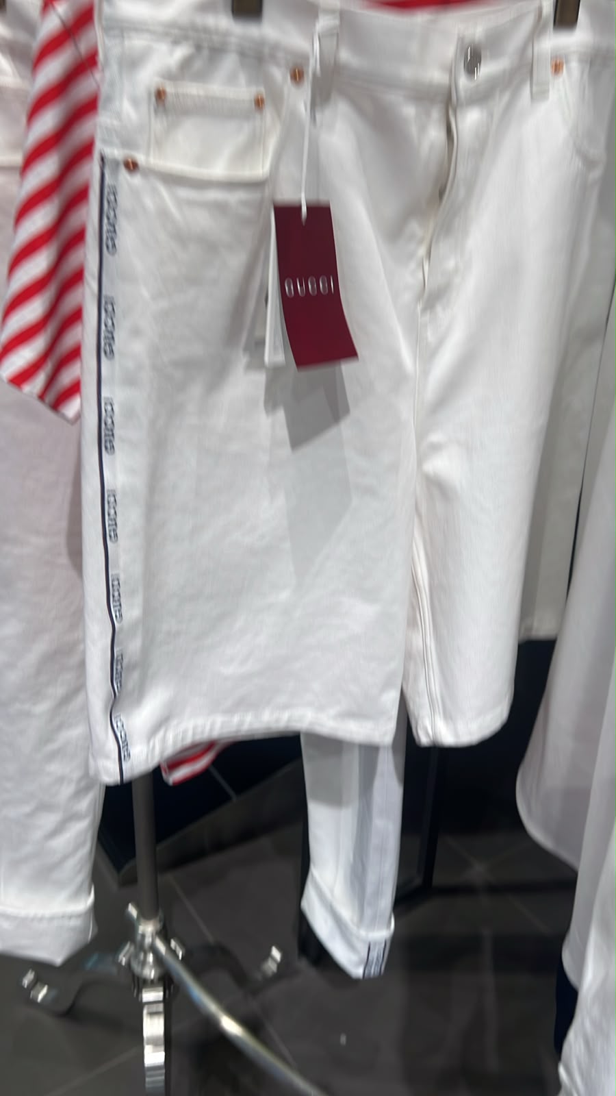 Logo Tape Denim Shorts
