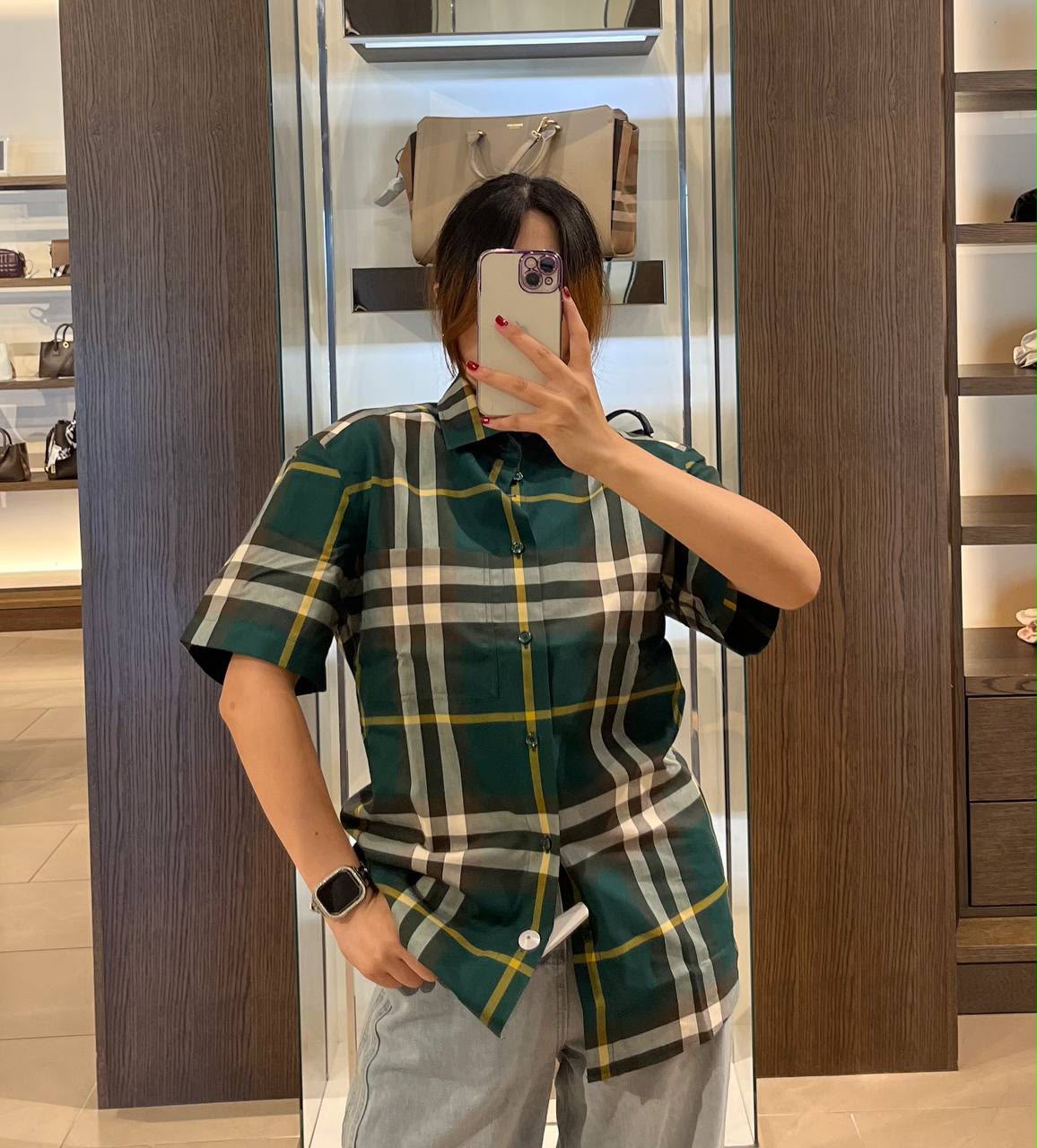 Check Cotton Short-sleeve Shirt