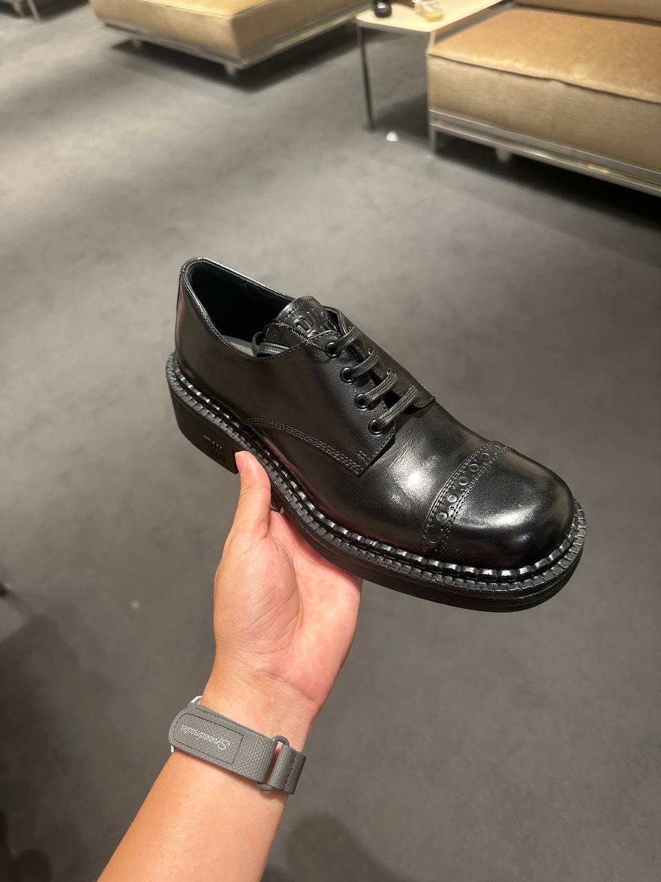 Monolith Brushed Leather Lace-Ups