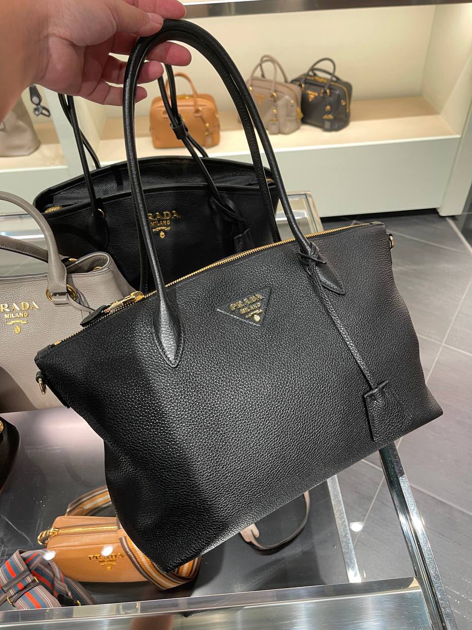 Vitello Phenix Leather Tote Bag