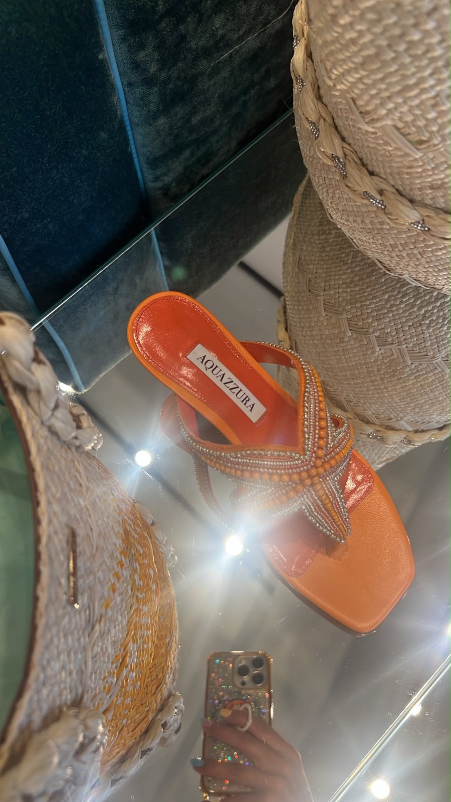 Starfish Beaded Thong Sandals