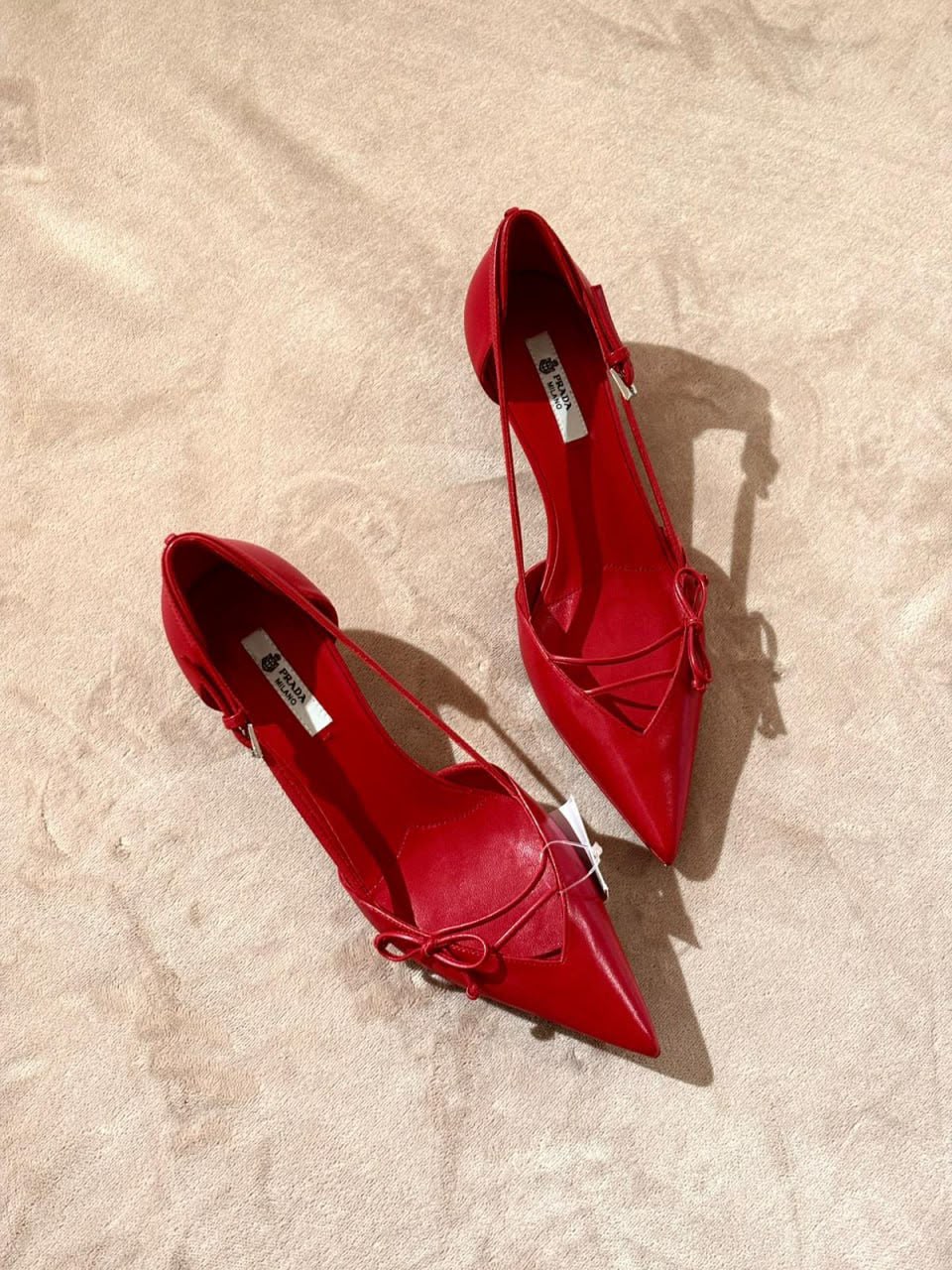 Brushed Leather Slingback Pumps