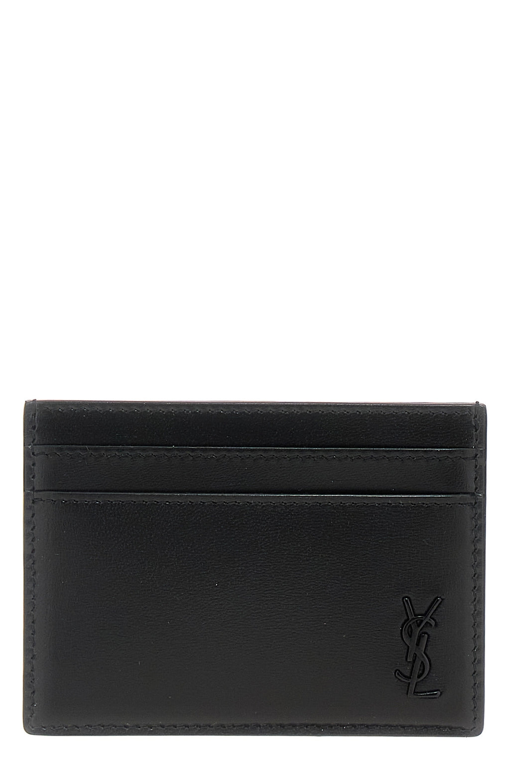 SAINT LAURENT Logo leather cardholder For Men 100%calf leather(Bos Taurus)