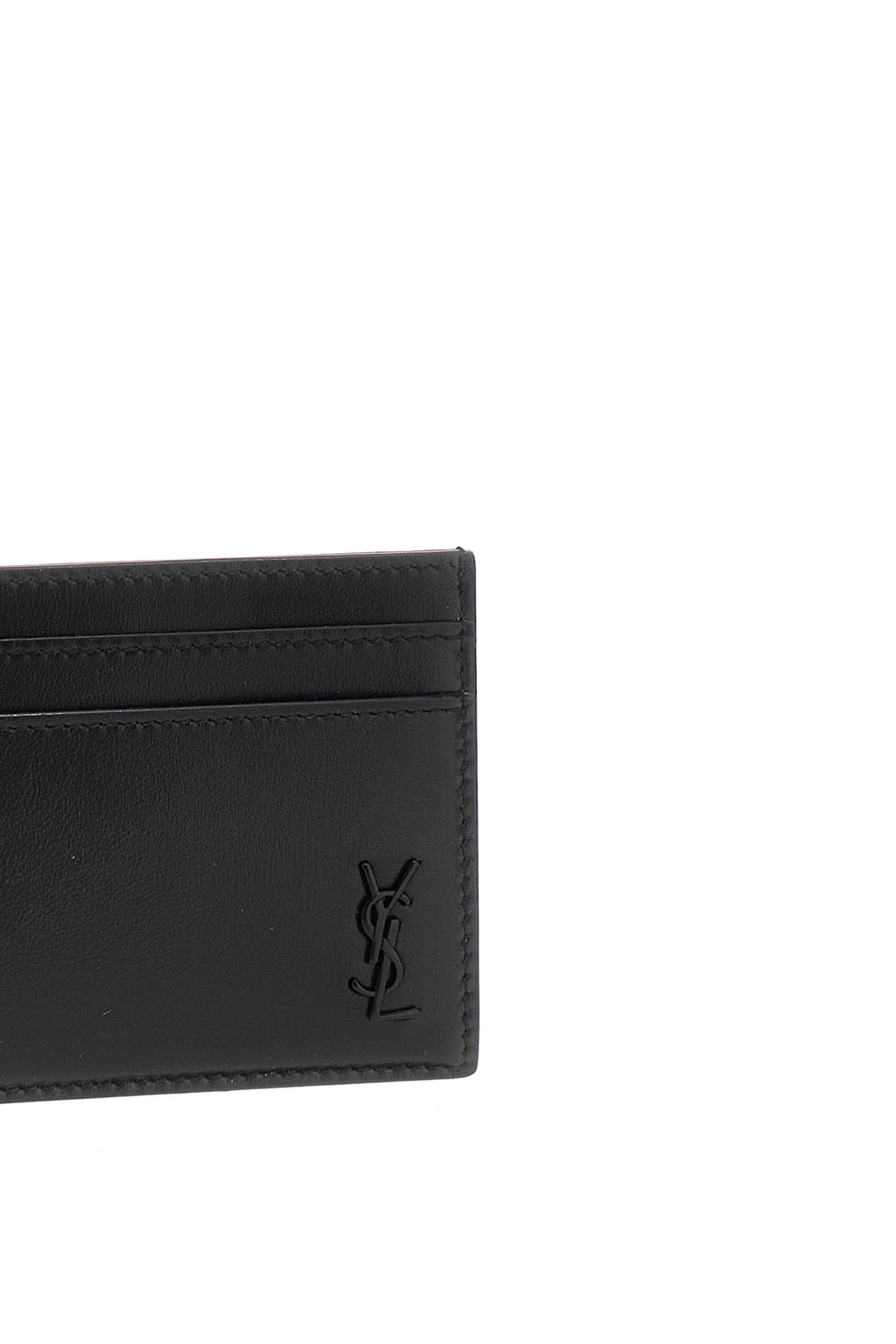 SAINT LAURENT Logo leather cardholder For Men 100%calf leather(Bos Taurus)