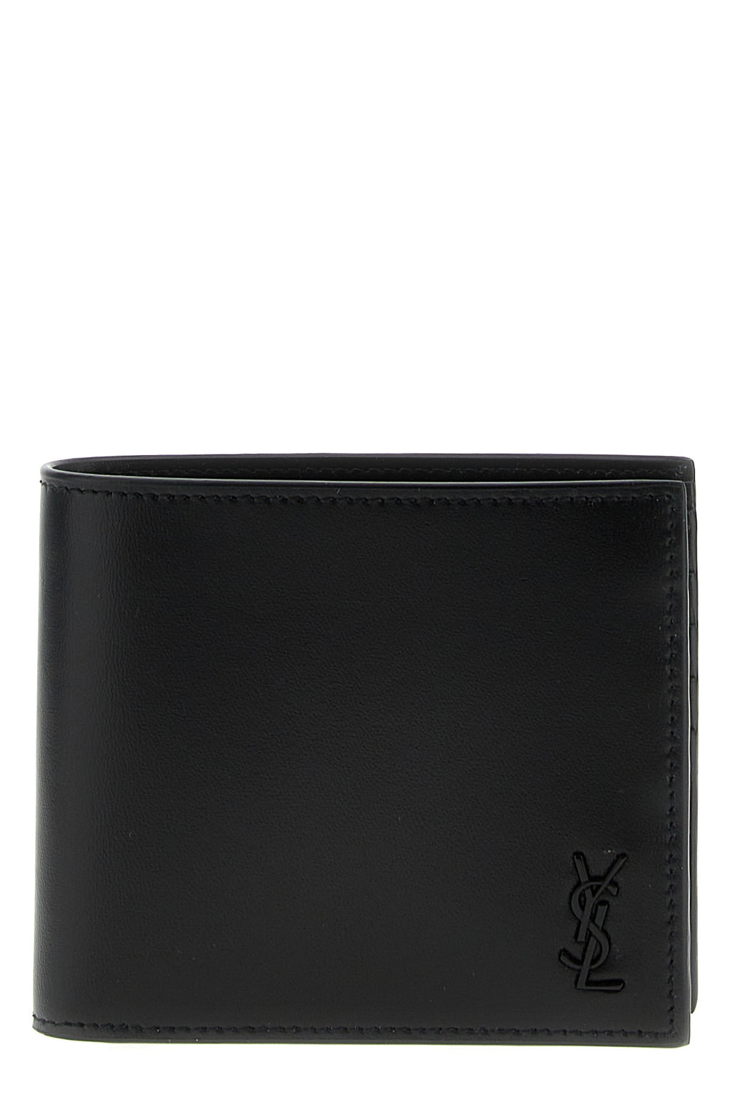 SAINT LAURENT Logo leather wallet For Men 100%calf leather(Bos Taurus)
