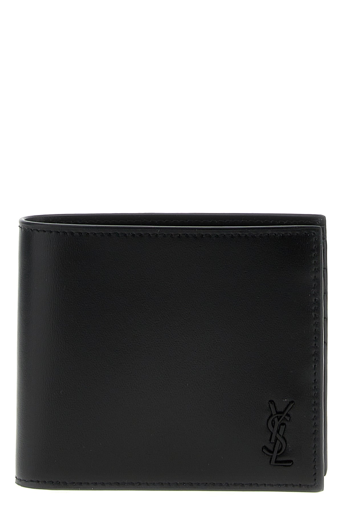 SAINT LAURENT Logo leather wallet For Men 100%calf leather(Bos Taurus)