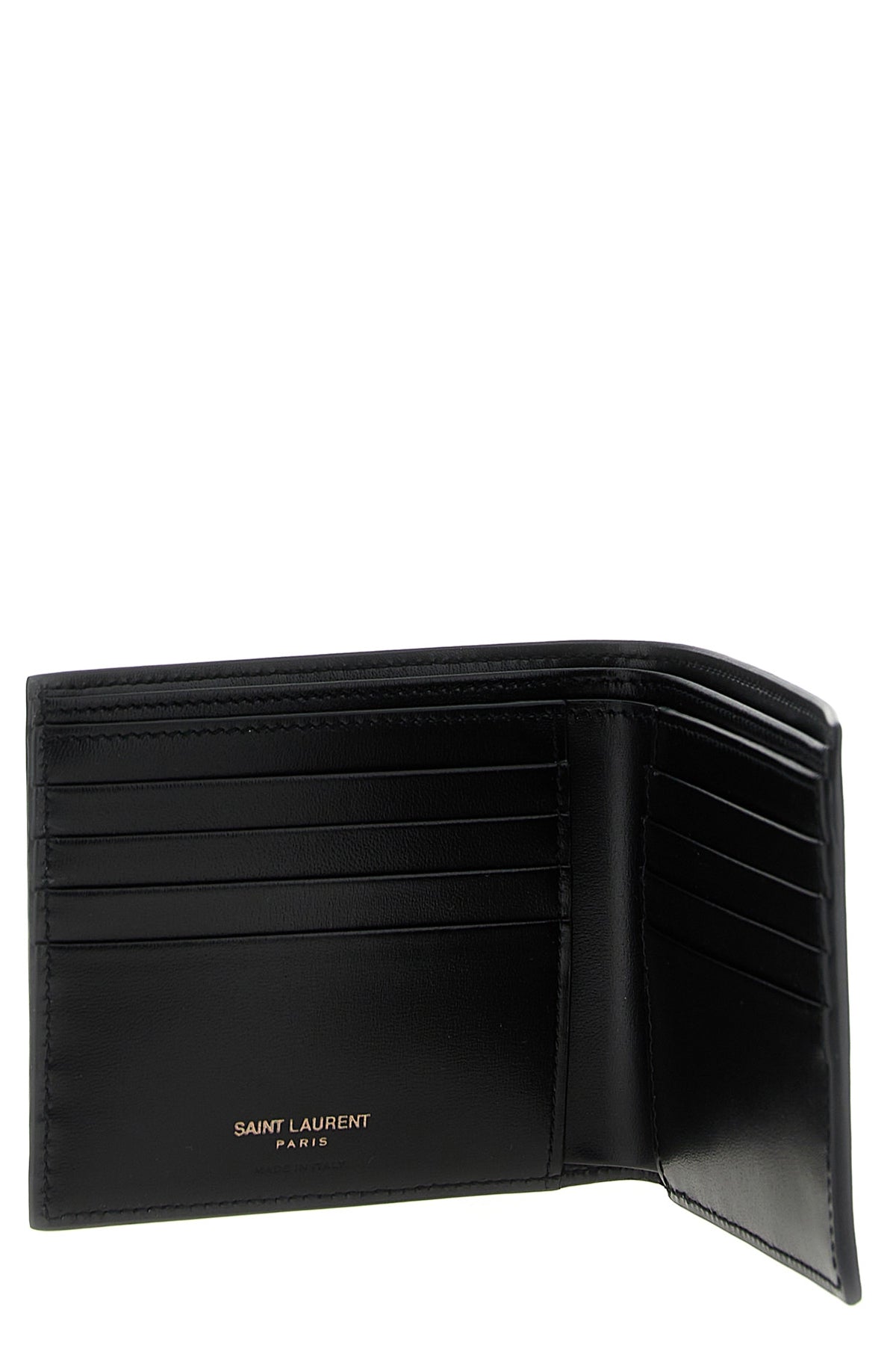 SAINT LAURENT Logo leather wallet For Men 100%calf leather(Bos Taurus)