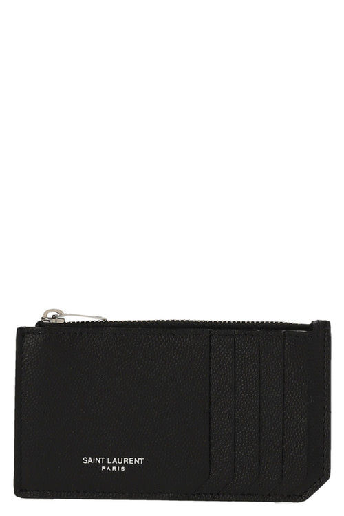 SAINT LAURENT 'Fragments' card holder For Men 100% calf leather (bos taurus)