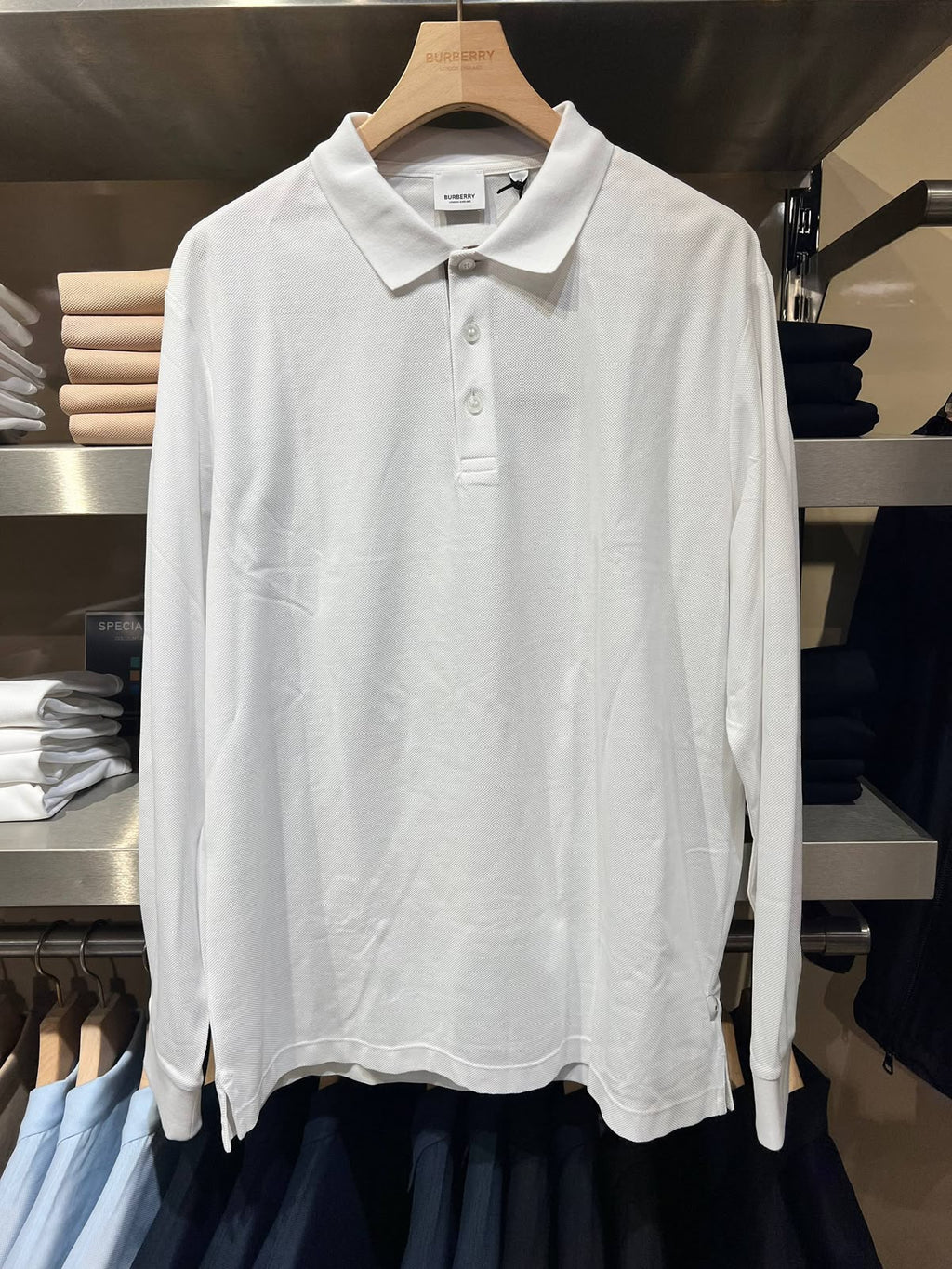Check Placket Piqué Polo Shirt